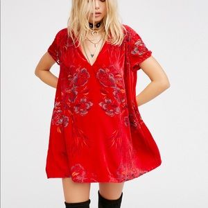 FP Actin Single Velvet Mini Dress